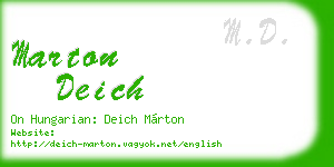 marton deich business card